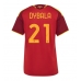 Tanie Strój piłkarski AS Roma Paulo Dybala #21 Koszulka Podstawowej dla damskie 2026-27 Krótkie Rękawy
